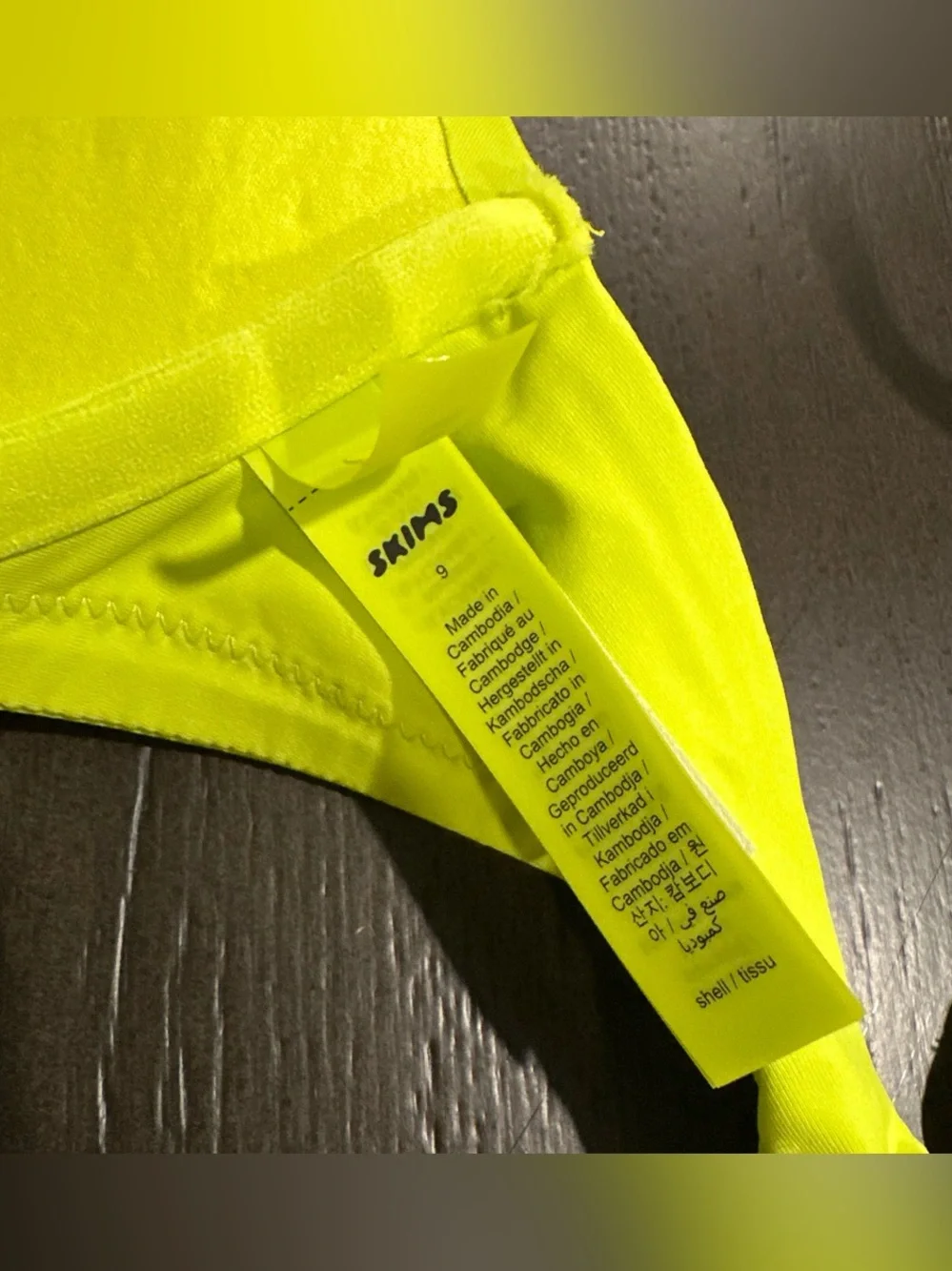 SKIMS Neon Lime Molded Push-Up Bikini Top